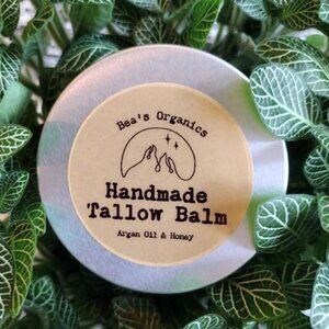 Vanilla Tallow Body Balm with Argan Oil and  honey 4 oz 100% Orga…